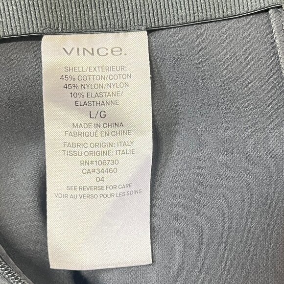 Vince Pants Womens Large Gray Cotton Blend Stretch Career Casual Comfy - Picture 2 of 11